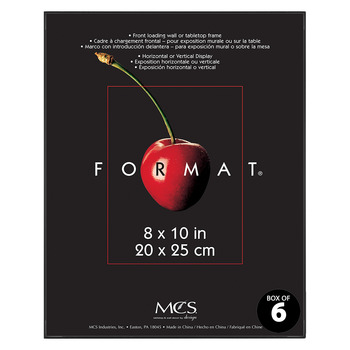 MCS Format Frame Black - Black, 8" x 10" (Box of 6)