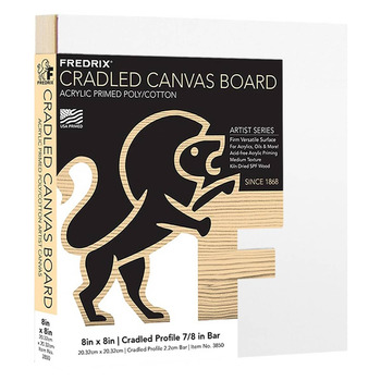 Fredrix 7/8" Cradled Canvas Board 8x8