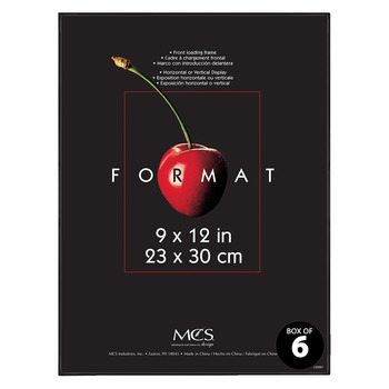 MCS Format Frame Black - Black, 9" x 12" (Box of 6)