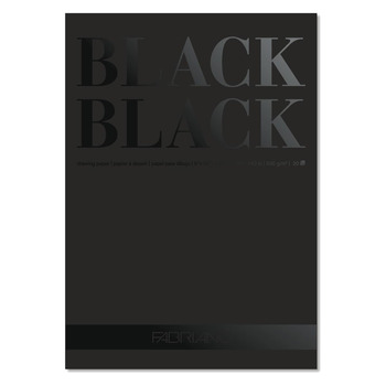 Fabriano Black Black Pad - 9"x12", 140lb (20-Sheets)