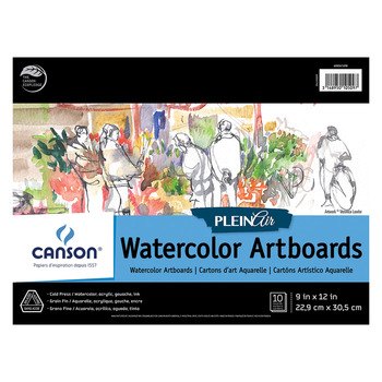 Canson Plein Air Watercolor Pad 9"x12"