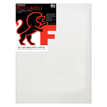 Fredrix Red Label 1-3/8" Deep Medium Tooth 9x12 Canvas