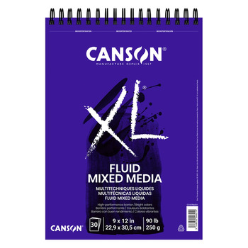 Canson XL Fluid Mixed Media 30 Sheets 9" x 12"