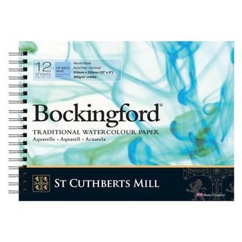 Bockingford Watercolor Paper 140lb Cold Press 9x12" Spiral Pad