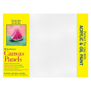 Strathmore 300 Series Canvas Panel 9x12", 8-Pack