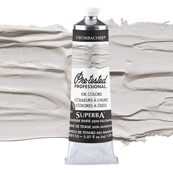 Grumbacher Pre-Tested Oil Color 150 ml Tube - Superba Titanium White