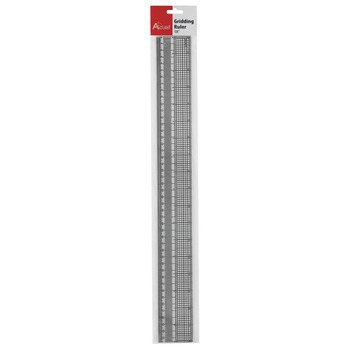 Acurit Gridding Ruler, 18", Clear 3mm Thick