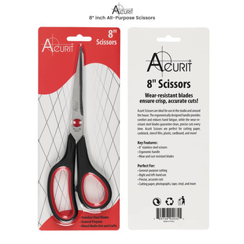 Acurit 8" Soft Grip Scissors