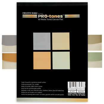 Pro-Tones Toned Canvas Pad - 9"x12" Assorted Colors, 12 Sheets