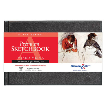 Stillman and Birn Premium Alpha Hardbound Sketchbook - 9”x6” (62-Sheets)