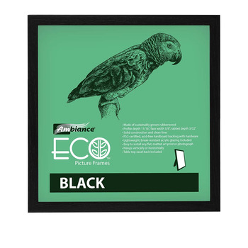 Ambiance Eco Rubberwood Frame - Black, 4" x 4"
