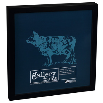 Ambiance Gallery Wood Frame - 8" x 8" Black, 1-1/2" Profile (Single)