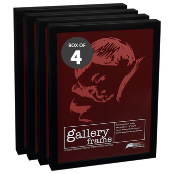 Ambiance Gallery Wood Frame 5"x7", Black 1-1/2" Deep (Box of 4)
