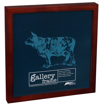 Ambiance Gallery Wood Frame - 12" x 12" Walnut, 1-1/2" Profile (Single)