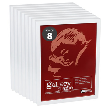 Ambiance Gallery Wood Frame - 6" x 8" White, 1-1/2" Profile (Box of 8)