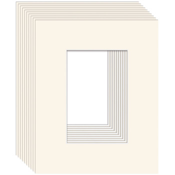 Ambiance 10-Pack Mat Board 9X12 \Pic Size 6X8 Bridal Veil