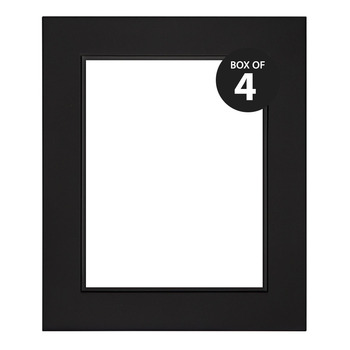 Ambiance Studio Wood Frame, Black 9"x12" with Plexi Glazing (Box of 4)