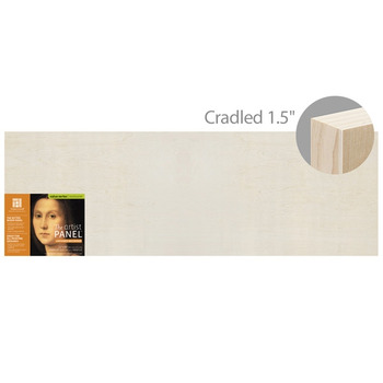 Ampersand Value Series Unprimed Basswood Panel 1-1/2" Cradle 12x36"