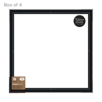 Box of 4 Ampersand Bold Floater Frame 24X24 For 7/8in Profile - Black