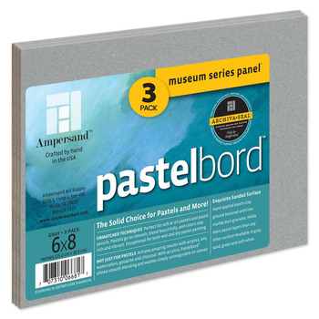 Ampersand Museum Series Pastelbord Three Pack 6x8" - Grey