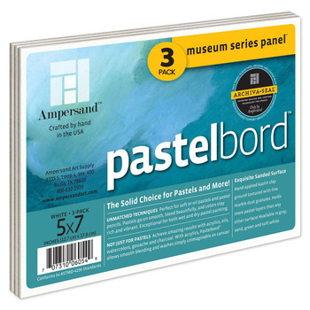 Ampersand Museum Series Pastelbord 5" x 7" 1/8" flat wood (Pack of 3)