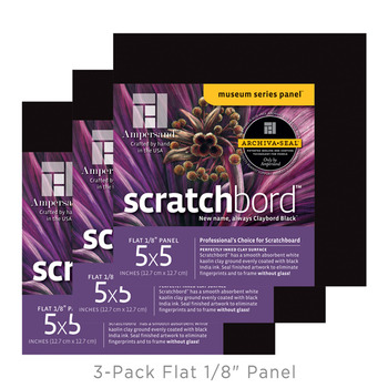 Ampersand Scratchbord 5x5" (Pack of 3)