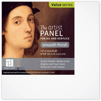 Ampersand Value Series Artist Panel Smooth Finish - 1/8" Flat 8" x 8"