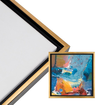 Cardinali Renewal Core Floater Frame - Black/Antique Gold 5"x5" Frame