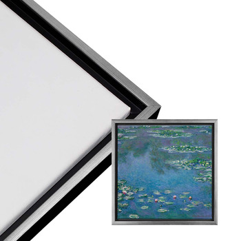 Cardinali Renewal Core Floater Frame, Black/Antique Silver 16"x16" - 3/4" Deep