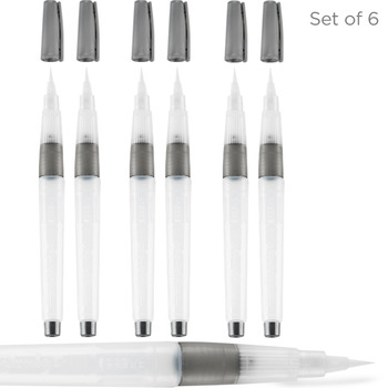 Aquastroke Watercolor Water Brush Pen Mini Round (Set of 6)