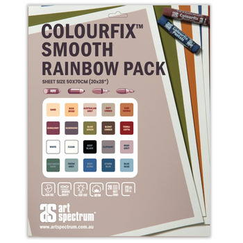 Art Spectrum Colourfix Smooth Rainbow Pack Pastel Papers - 20"x28" (20 Sheets)
