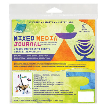 Grafix Mixed Media Assorted Media Sheets 6x6 Disc-Bound Journal