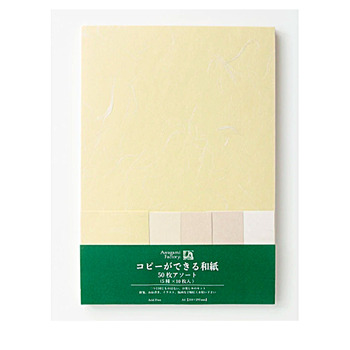 Awagami Washi Paper Pack of 50 8.3"x11.7" Mixed Naturals