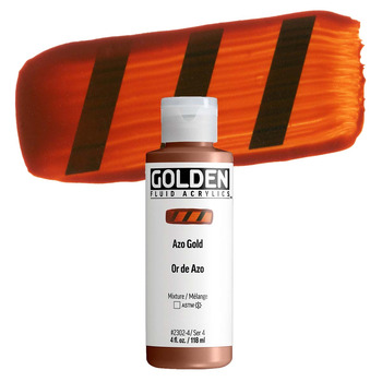 Golden Fluid Acrylic - Azo Gold, 4oz Tube