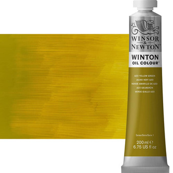 Winton Oil Color - Yellow-Green, 200ml Tube