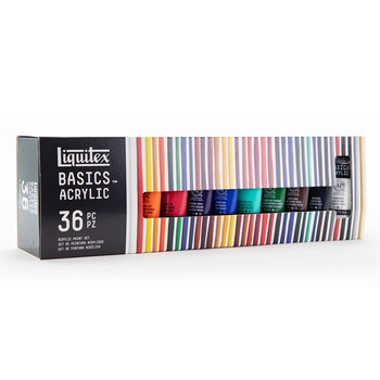 Liquitex BASICS Acrylic Assorted Colors Set of 36, 22ml