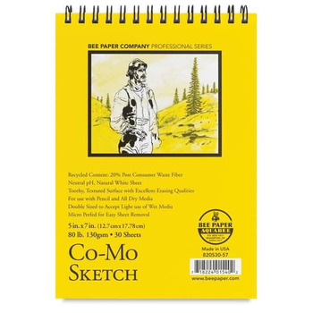 Bee Paper Co-Mo 86lb Sketch Paper Pad 5X7