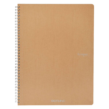 Fabriano EcoQua Notebook 8.3 x 11.7" Blank Spiral-Bound Beige