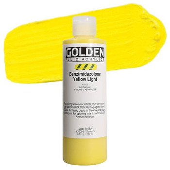 GOLDEN Fluid Acrylics Benzimidazolone Yellow Light 8 oz