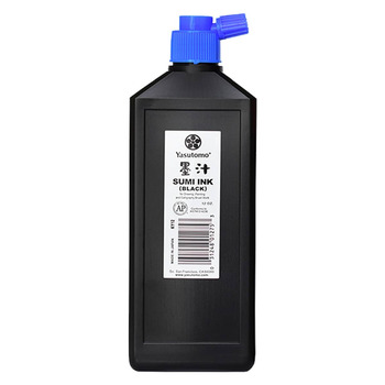 Yasutomo Black Sumi Ink 12oz KY12 Liquid Water Resistant