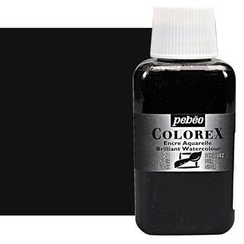 Pebeo Colorex Watercolor Ink Black, 250ml