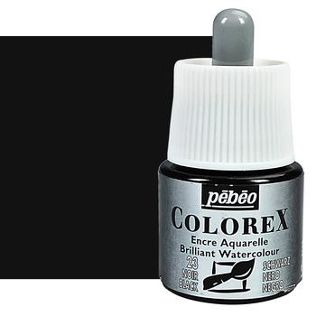 Pebeo Colorex Watercolor Ink Ivory Black, 45ml