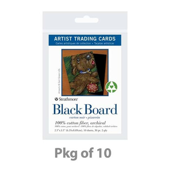 Strathmore Black Board Artist Trading Cards 1 Pack (10 Cards)