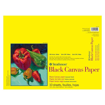 Strathmore 300 Series Black Canvas Pad 12 x 16"