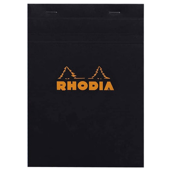 Rhodia Graph Black Notepad 8-1/4 x 11-3/4 in Top Staple 80-Sheet