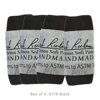 Box of 4 Richeson Hand-Rolled Soft Pastel GY18 Black