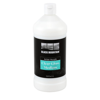 Black Mountain Clear Gloss Acrylic Medium 1 Liter, Bottle