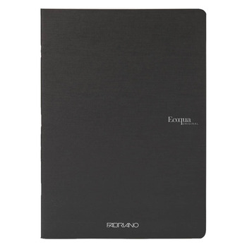 Fabriano EcoQua Notebook 5.8 x 8.3" Blank Staple-Bound Black