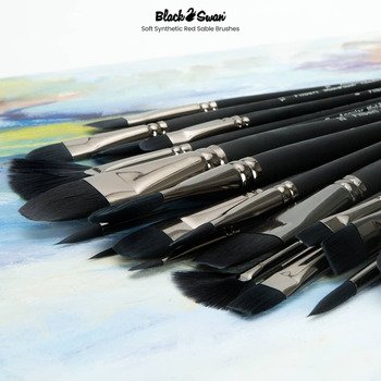 Black Swan Synthetic Red Sable Brushes & Sets