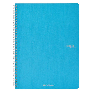 Fabriano EcoQua Notebook 8.3 x 11.7" Grid Spiral-Bound Blue